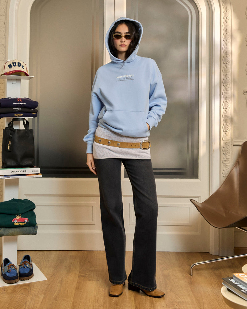 SCULPTURE HOODIE LIGHT BLUE