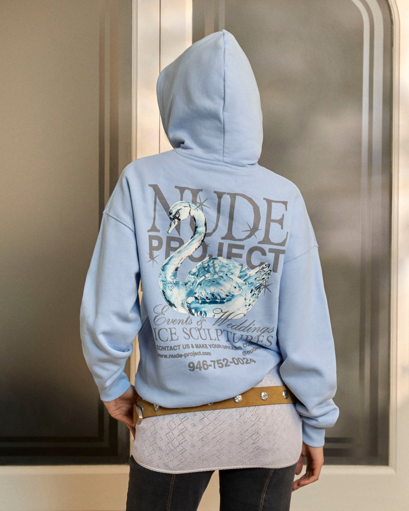 SCULPTURE HOODIE LIGHT BLUE