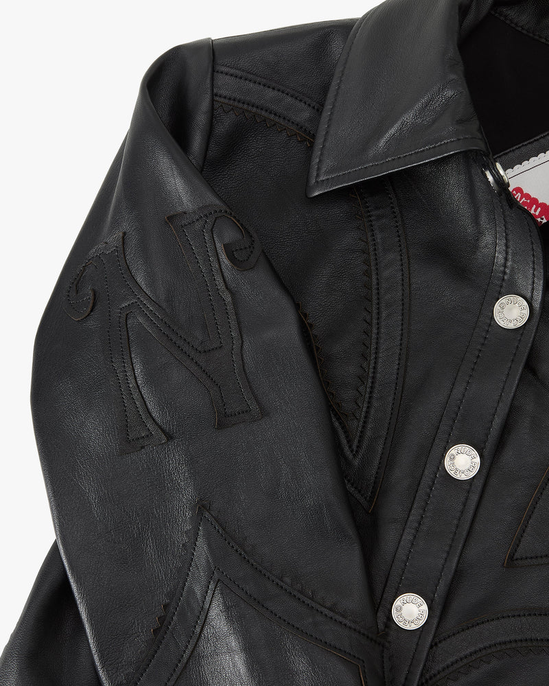 SOPHISTICATED COWGIRL LEATHER SHIRT