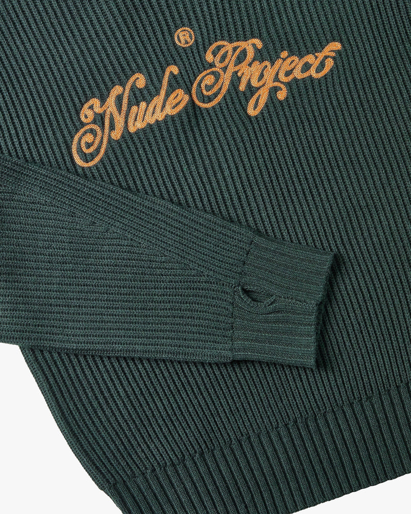 SCRIPT SWEATER FOREST GREEN