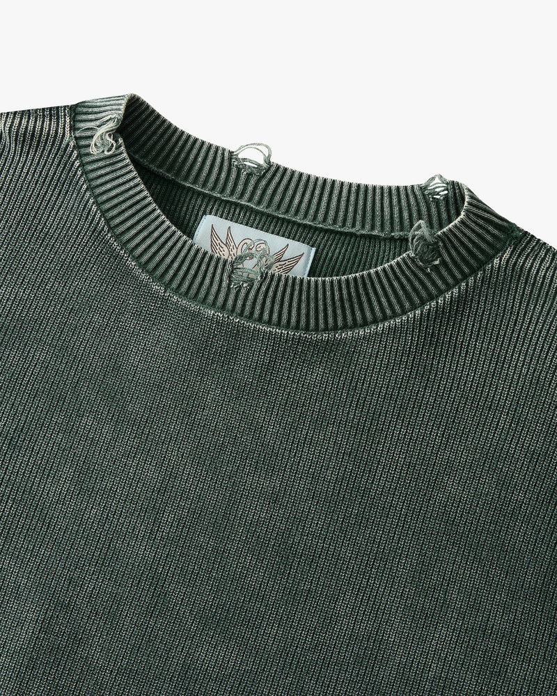 PERFECT CROP KNIT GREEN