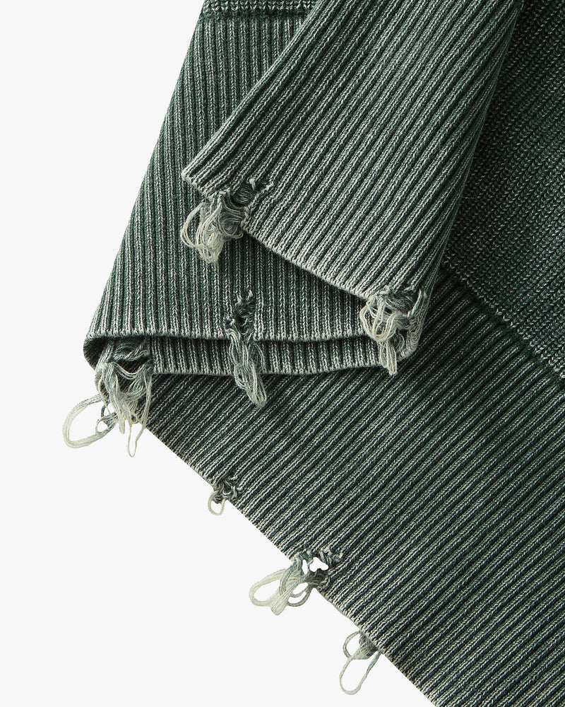 PERFECT CROP KNIT GREEN
