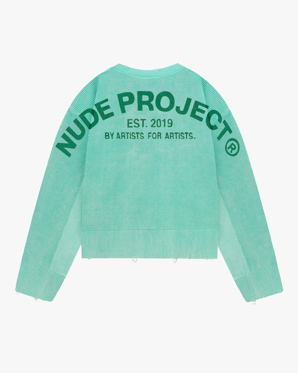 PERFECT CROP KNIT MINT