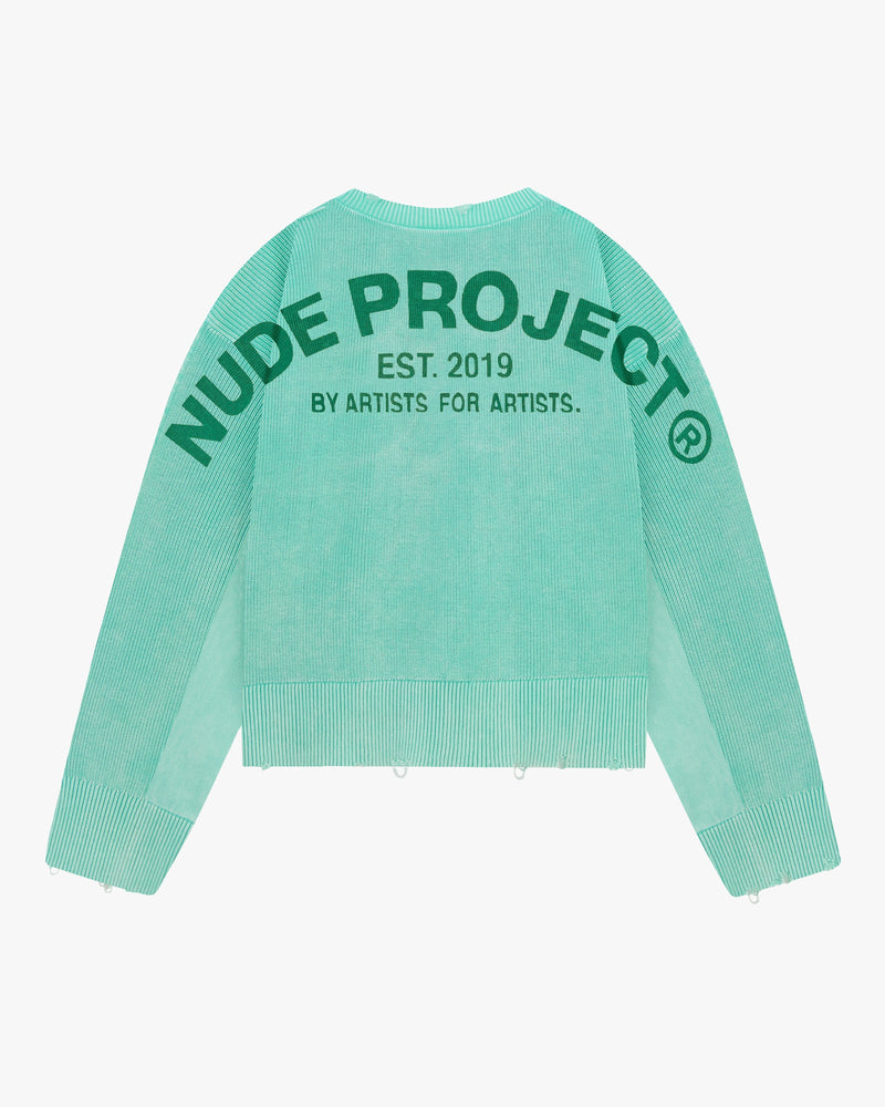 PERFECT CROP KNIT MINT
