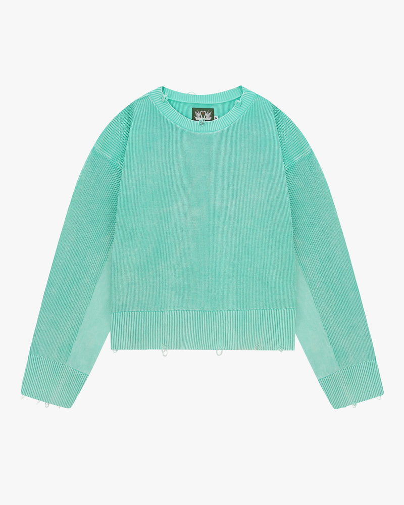 PERFECT CROP KNIT MINT