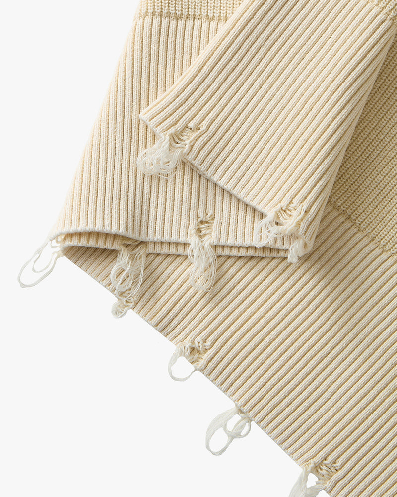 PERFECT CROP KNIT OFF-WHITE
