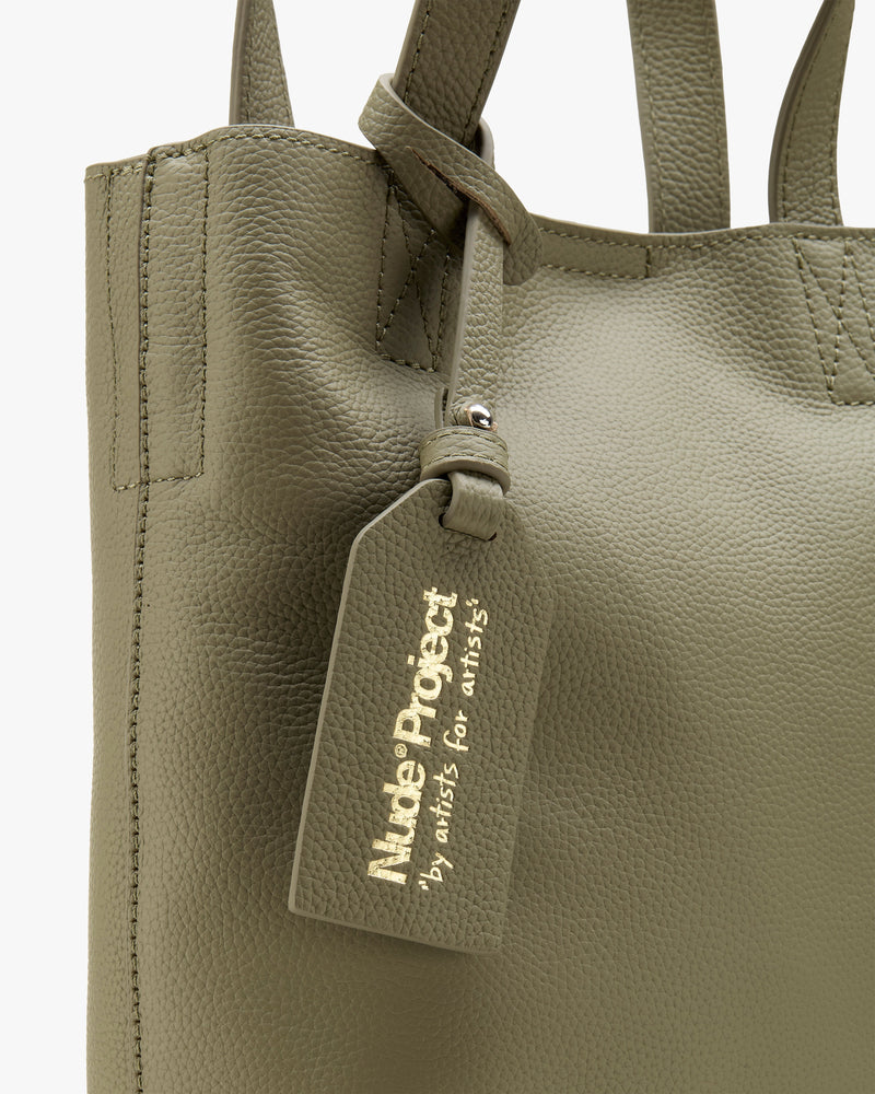 MINIMAL LEATHER BAG OLIVE