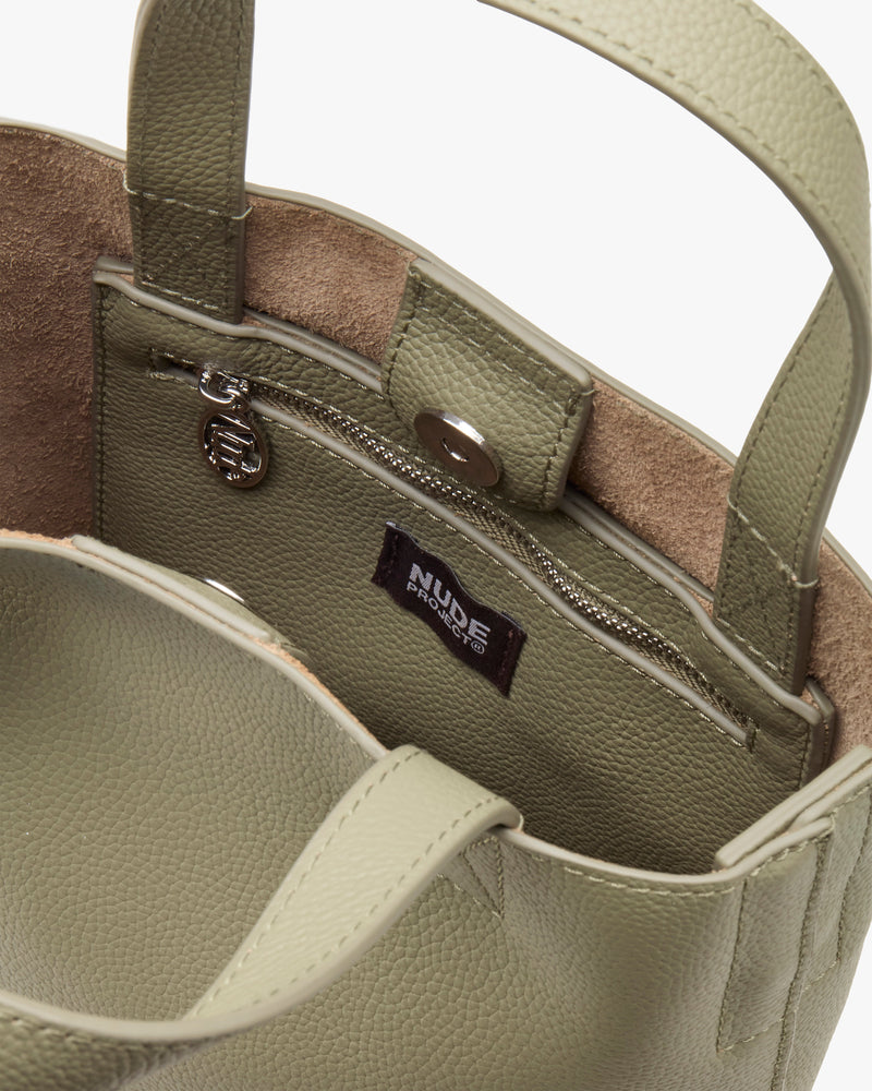 MINIMAL LEATHER BAG OLIVE