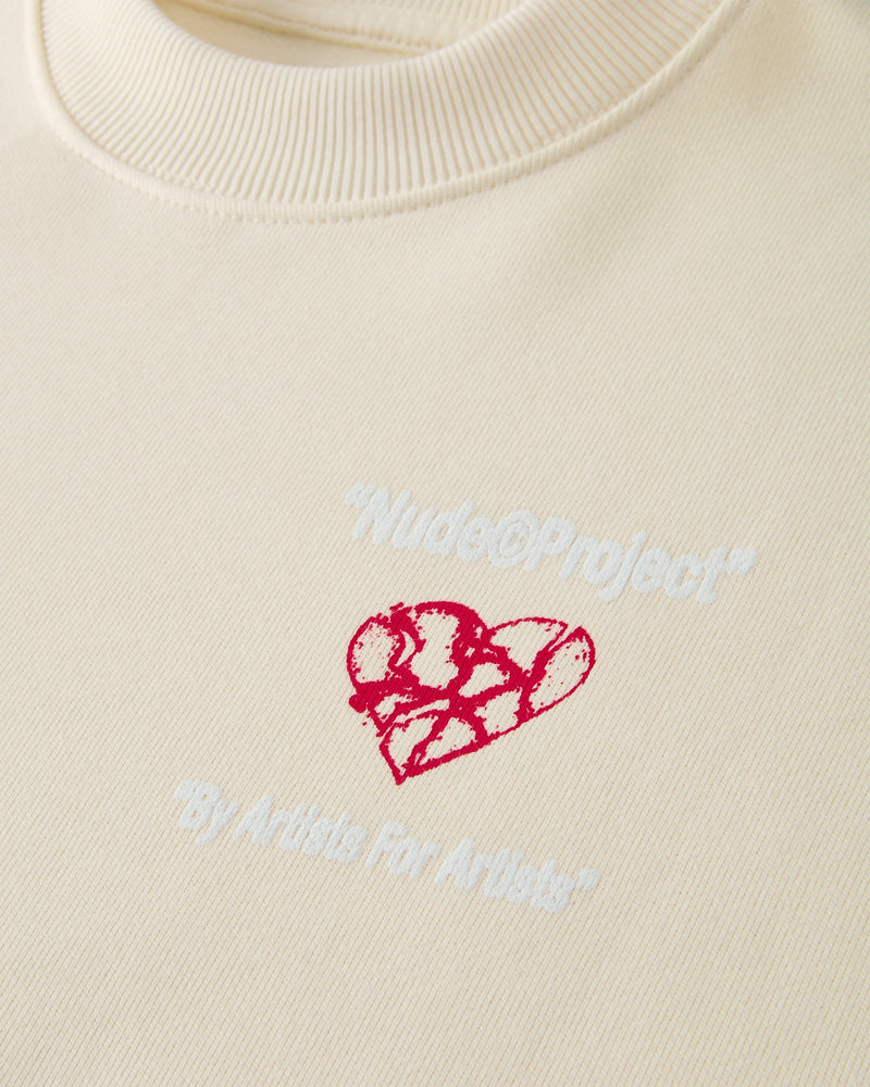 HEARTBROKEN SWEATSHIRT MARSHMALLOW