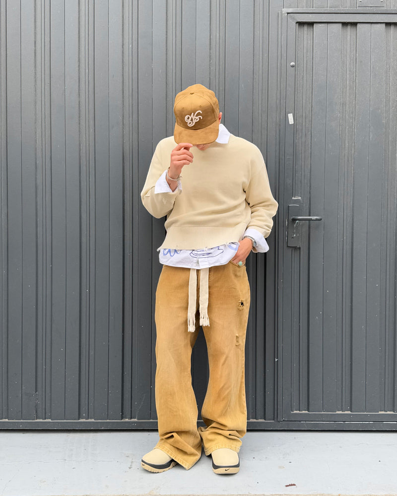 PERFECT CROP KNIT OFF-WHITE