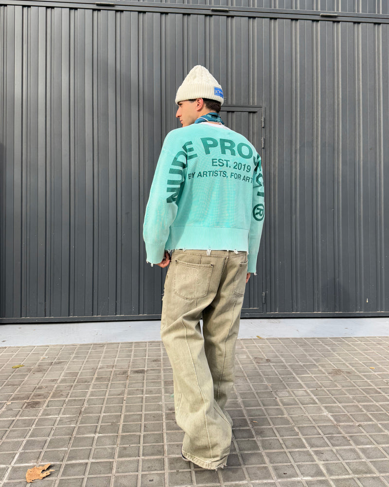 PERFECT CROP KNIT MINT
