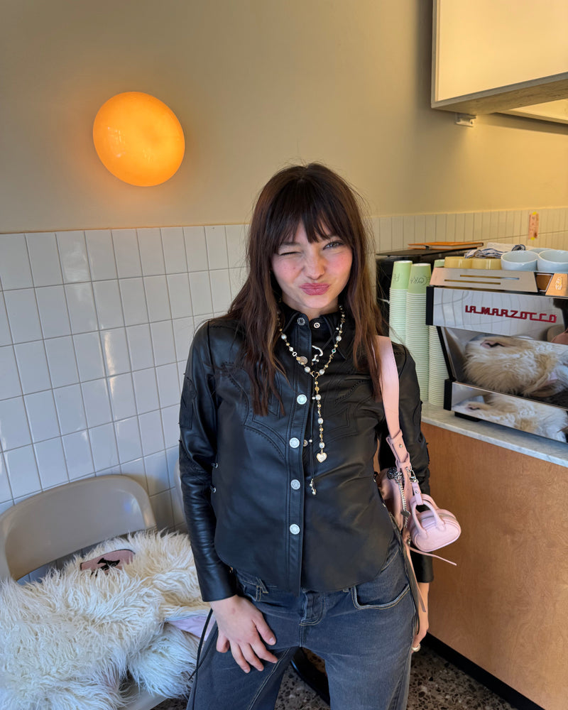 SOPHISTICATED COWGIRL LEATHER SHIRT