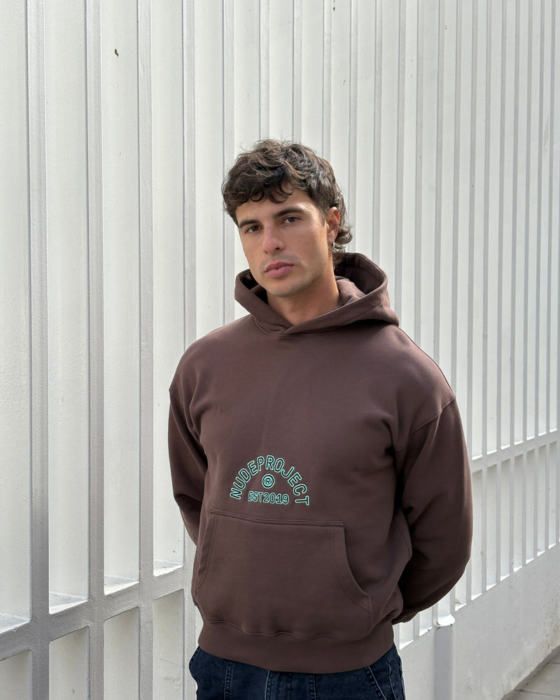 SWANS HOODIE BROWN