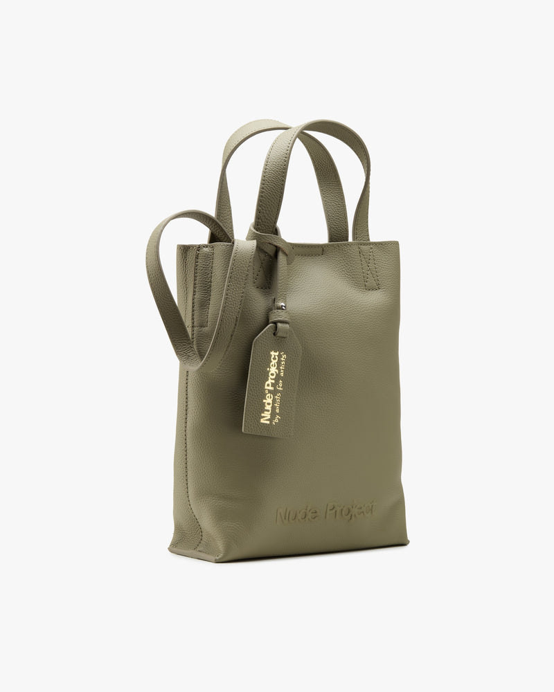 MINIMAL LEATHER BAG OLIVE