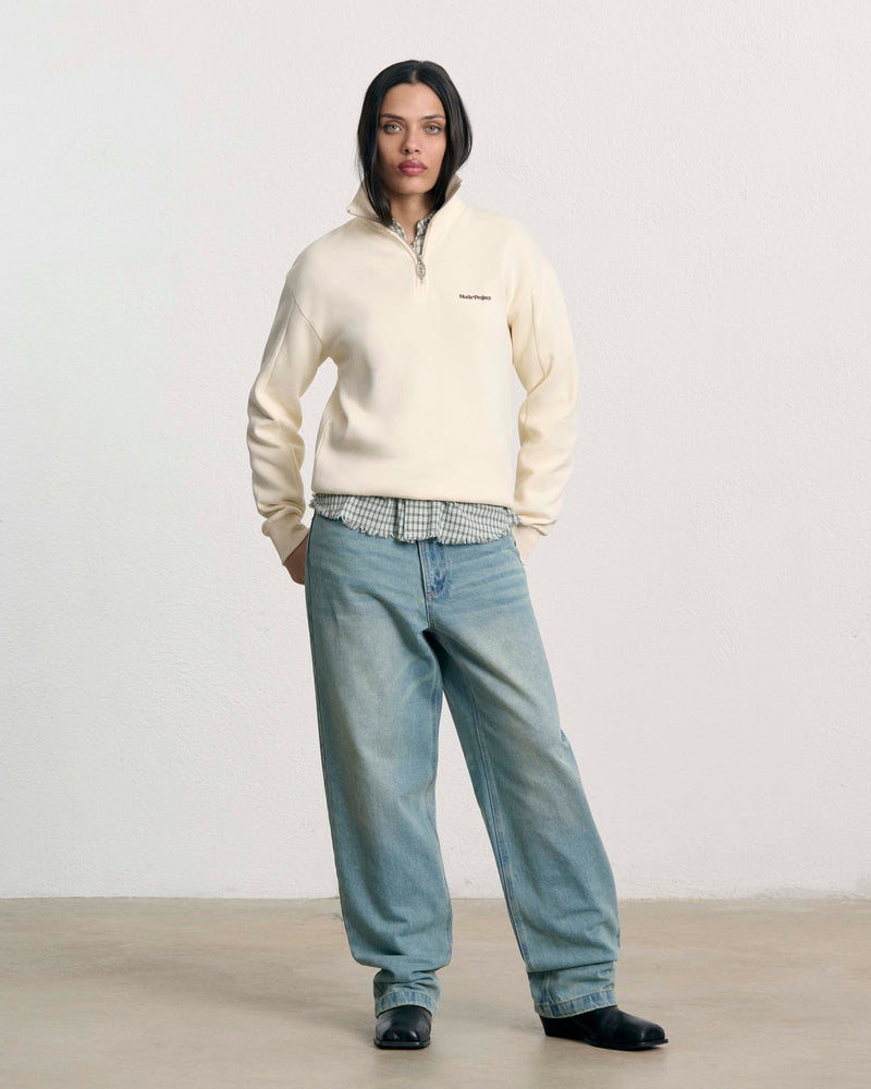ORIGINS QUARTER-ZIP MARSHMALLOW