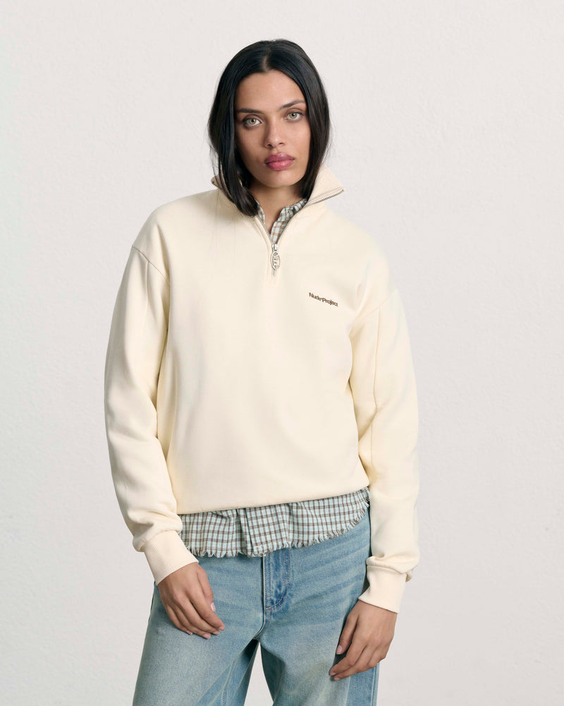 ORIGINS QUARTER-ZIP MARSHMALLOW