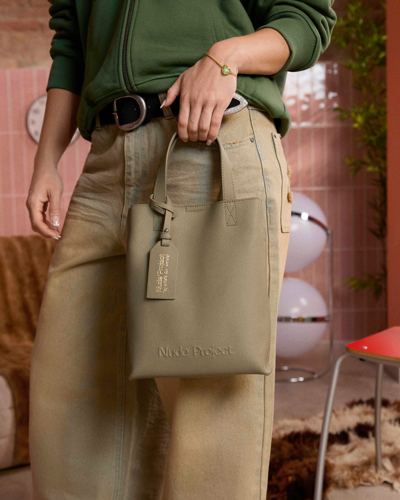 MINIMAL LEATHER BAG OLIVE