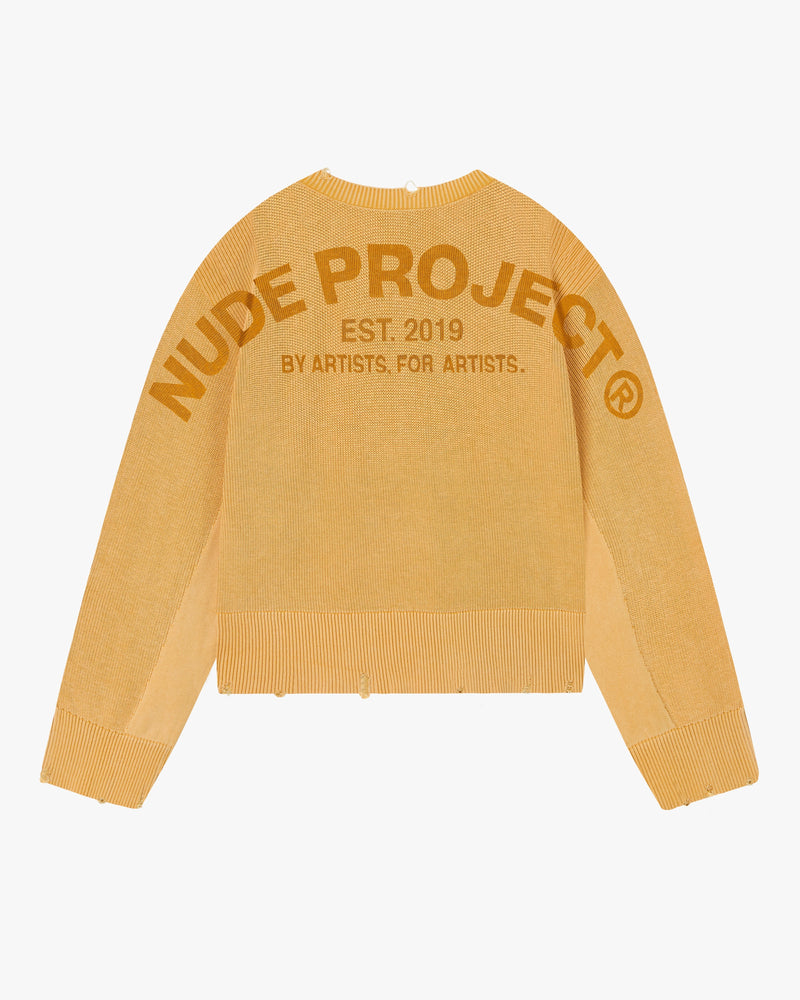 PERFECT CROP KNIT YELLOW