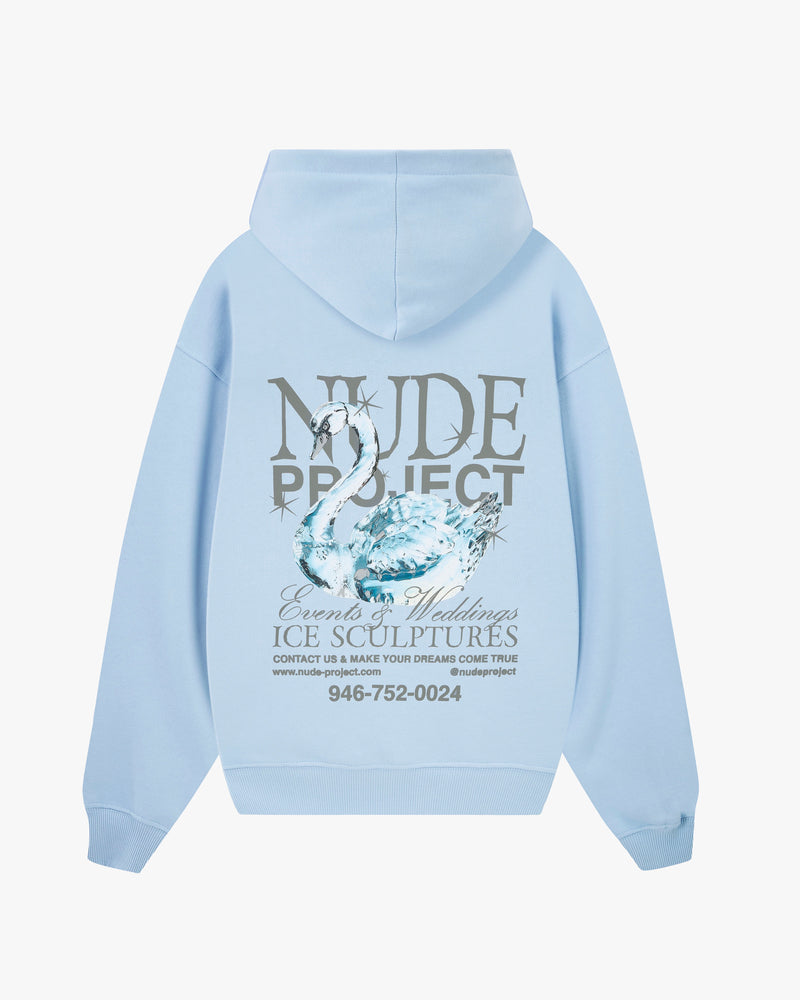 SCULPTURE HOODIE LIGHT BLUE