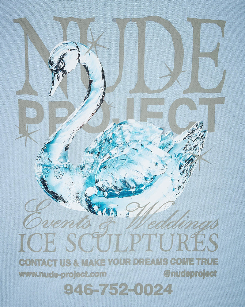 SCULPTURE HOODIE LIGHT BLUE