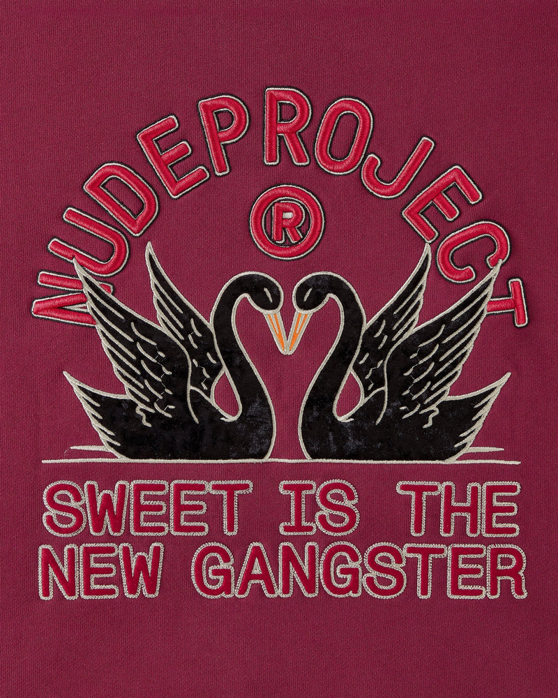 SWANS HOODIE BURGUNDY